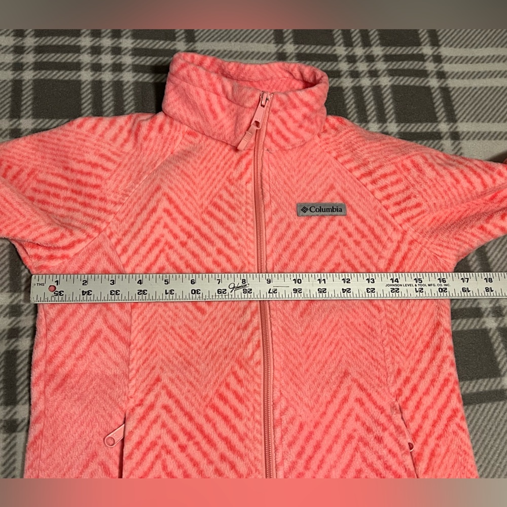 Columbia Coral Chevron Fleece Jacket Girls Medium - Picture 10 of 13